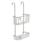 Etagere de bain et douche double chrome a suspendre