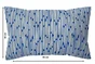 Coussin déco malibu, polycoton, l.45 x H 30 cm, bleu denim,  NATERIAL
