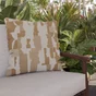 Coussin déco arty, polycoton, l.45 x H 45 cm, jaune pécan, NATERIAL