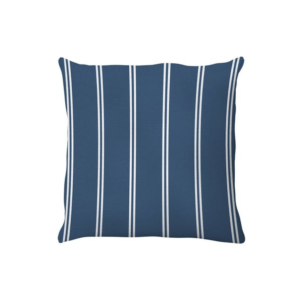 Coussin déco seaside, polycoton, l.45 x H 45 cm, bleu denim, NATERIAL