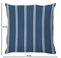 Coussin déco seaside, polycoton, l.45 x H 45 cm, bleu denim, NATERIAL