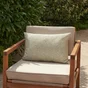 Coussin déco leaf, polycoton, l.45 x H 30 cm, beige cream, NATERIAL