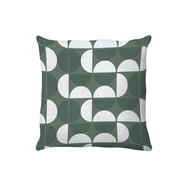 Coussin déco géométric, polycoton, l.45 x H 45 cm,vert cactus, NATERIAL