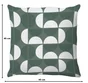 Coussin déco géométric, polycoton, l.45 x H 45 cm,vert cactus, NATERIAL
