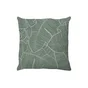 Coussin déco leaf, polycoton, l.45 x H 45 cm, vert cactus, NATERIAL