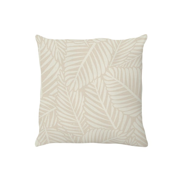 Coussin déco jungle, polycoton, l.45 x H 45 cm, beige cream, NATERIAL