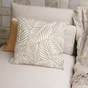Coussin déco jungle, polycoton, l.45 x H 45 cm, beige cream, NATERIAL