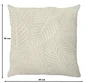Coussin déco jungle, polycoton, l.45 x H 45 cm, beige cream, NATERIAL