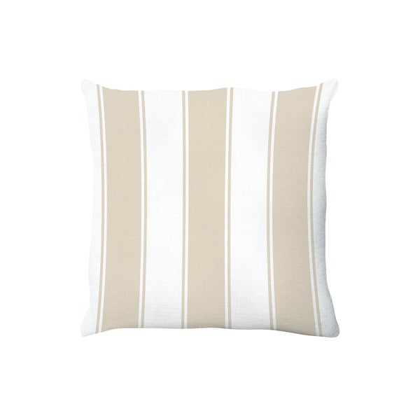 Coussin déco vintage strip, polycoton, l.45 x H 45 cm, beige navajo, NATERIAL