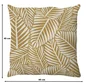 Coussin déco jungle, polycoton, l.45 x H 45 cm, jaune pécan, NATERIAL