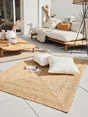 Coussin déco arty, polycoton, l.45 x H 45 cm, beige navajo, NATERIAL