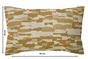 Coussin déco arty, polycoton, l.45 x H 30 cm, jaune pécan, NATERIAL