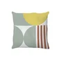 Coussin déco géométric, polycoton, l.45 x H 45 cm,vert sage, NATERIAL