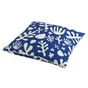 Coussin déco océan, polycoton, l.45 x H 45 cm, bleu denim, NATERIAL