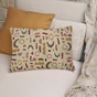 Coussin déco abstract, polycoton, l.45 x H 30 cm, beige navajo, NATERIAL