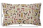 Coussin déco abstract, polycoton, l.45 x H 30 cm, beige navajo, NATERIAL
