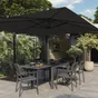 Table de jardin en aluminium anthracite 8 personnes Lyra II NATERIAL