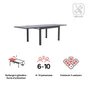 Table de jardin en aluminium anthracite 8 personnes Lyra II NATERIAL