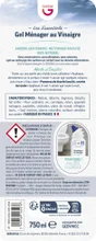 Vinaigre blanc en gel, multiusage chlorophylle bec, GERLON, 750 ml