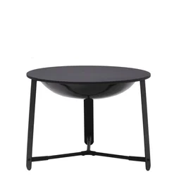 Brasero table basse acier, NATERIAL Aoma, noir