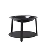 Brasero table basse acier, NATERIAL Aoma, noir