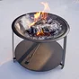 Brasero table basse acier, NATERIAL Aoma, noir
