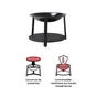Brasero table basse acier, NATERIAL Aoma, noir