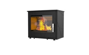 Poêle à bûche Usko rabaisse noir, 8.7 kW