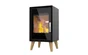 Poêle à bûche Jacco pied bois noir, 4.8 kW