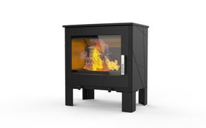 Poêle à bûche Adam, 7.3 kW, noir