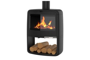 Poêle à bûche Paul bucher noir, 10 kW