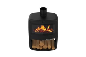 Poêle à bûche Paul bucher noir, 10 kW