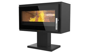 Poêle à bûche Larry sur pied noir, 8.5 kW