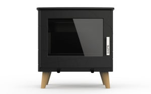 Poêle à bûche Stina, 7.3 kW, noir