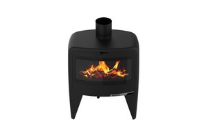 Poêle à bûche Paul haut noir, 10 kW