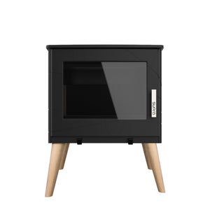 Poêle à bûche Usko, 8.7 kW, noir