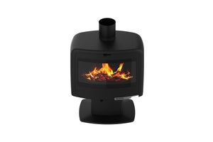 Poêle à bûche Paul sur pied noir, 10 kW