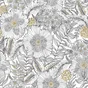 Papier peint intissé, Fleurs anglaises, blanc