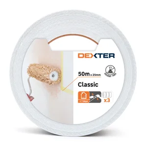 Lot de 3 rubans de masquage surfaces lisses, DEXTER, l.25 mm x L.50 m