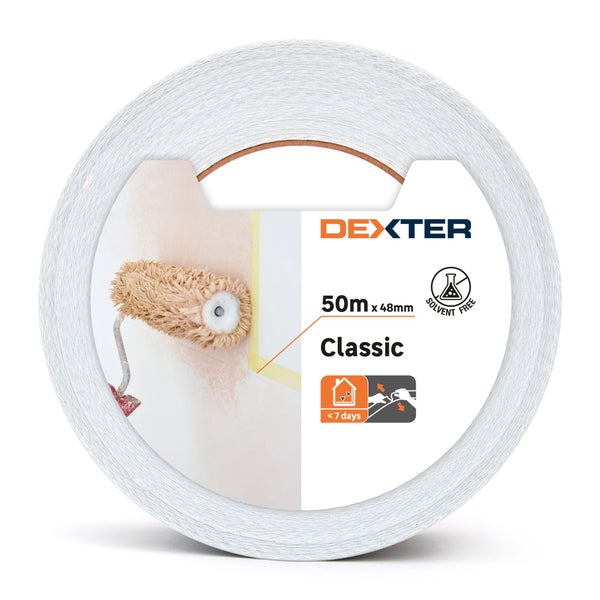 Ruban de masquage DEXTER l.48 mm x L.50 m surfaces lisses