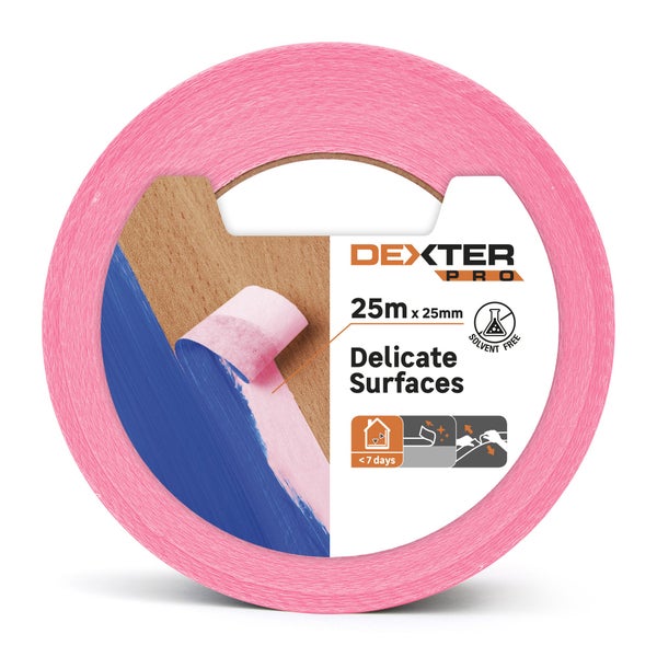 Ruban de masquage surfaces delicates, DEXTER, l.25 mm x L.25 m