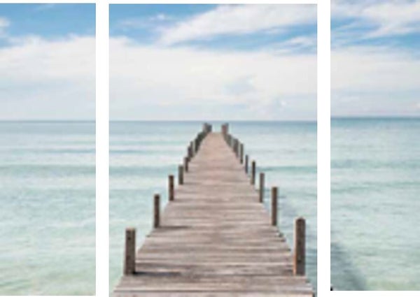 Triptyque toile imprimée Bridge Over the Sea