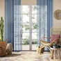 Rideau tamisant, Giani, bleu H.240 x l.140 cm INSPIRE