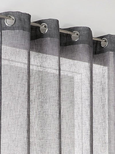 Voilage tamisant, Giani, gris H.240 x l.140 cm INSPIRE