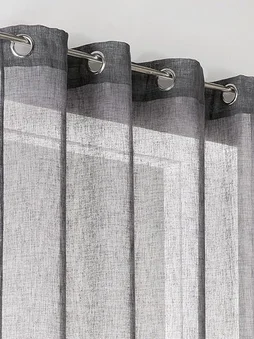 Voilage tamisant, Giani, gris H.240 x l.140 cm INSPIRE