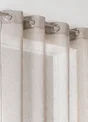 Voilage tamisant, Giani, beige H.240 x l.140 cm INSPIRE