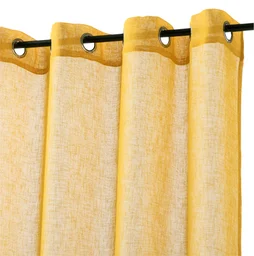Voilage tamisant, Giani, jaune H.240 x l.140 cm INSPIRE