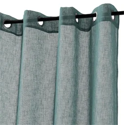 Voilage tamisant, Giani, bleu H.240 x l.140 cm INSPIRE