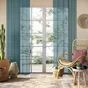Voilage tamisant, Giani, bleu H.240 x l.140 cm INSPIRE