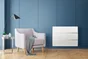 Radiateur électrique céramique 1000 W HJM Evelyn II horizontal blanc